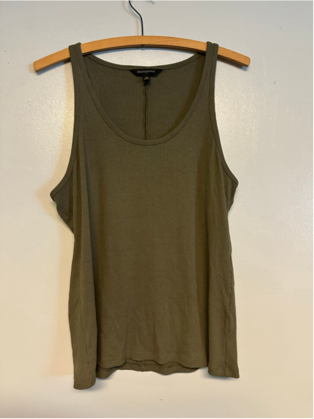 Banana Republic Ribbed Tank Top Olive Size Medium